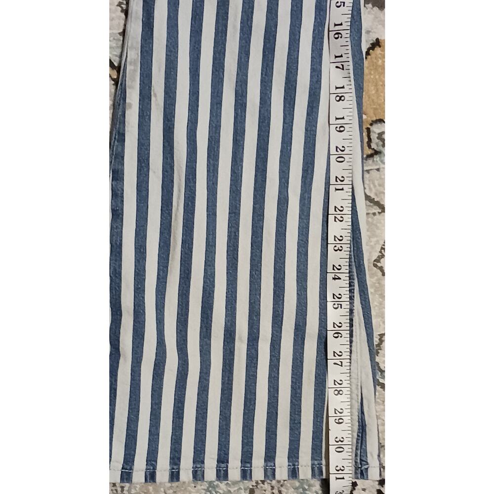 Rock & Roll Denim Womens Stripe High-Rise Flare Jeans tag 30x34 actual 30Wx31L - Picture 4 of 11